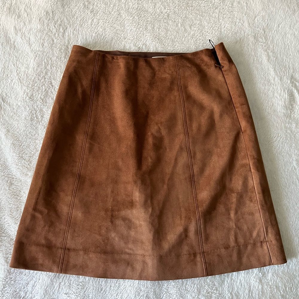 Aritizia Babaton brown suede skirt NWOT